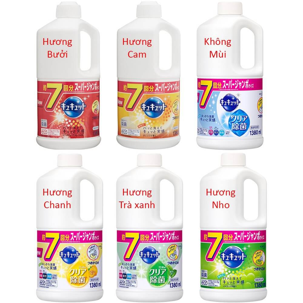 Nước rửa bát Kao 1380ml
